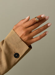 Geelgouden ring, 0.25 ct diamant, Hearts & Arrows