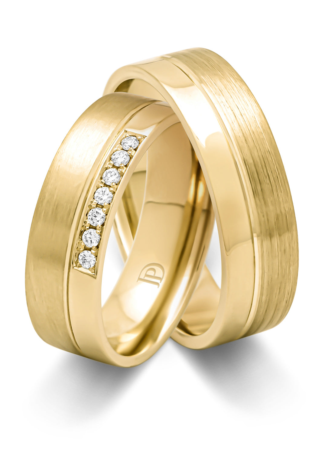 Geelgouden 14 kt trouwring, Wedding