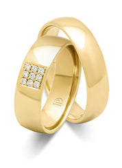 Geelgouden 14 kt trouwring, Wedding