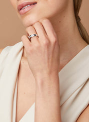 Witgouden 14 kt trouwring, Wedding
