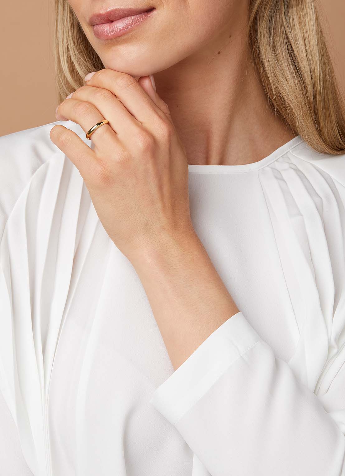 Geelgouden 14 kt trouwring, Wedding
