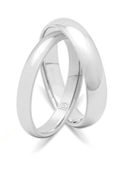 Witgouden 14 kt trouwring, Wedding