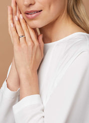 Witgouden 14 kt trouwring, Wedding