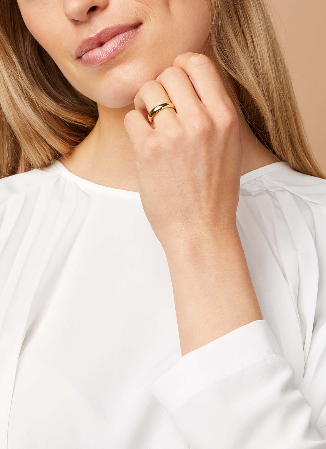 Geelgouden 14 kt trouwring, Wedding