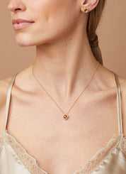 Yellow gold ear jewelry, 3.32 CT Citrien, Fiësta