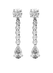 White gold ear jewelry, 4.50 CT Diamond