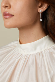 White gold ear jewelry, 4.50 CT Diamond