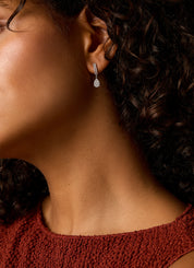 White gold earrings,  0.45 ct diamond, Enchanted