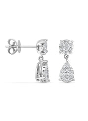 White gold earrings, 0.65 ct diamond, Enchanted