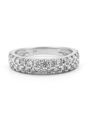 White gold ring, 0.95 ct diamond, ensemble