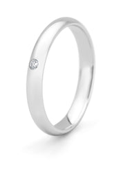 Witgouden 14 kt trouwring, Wedding