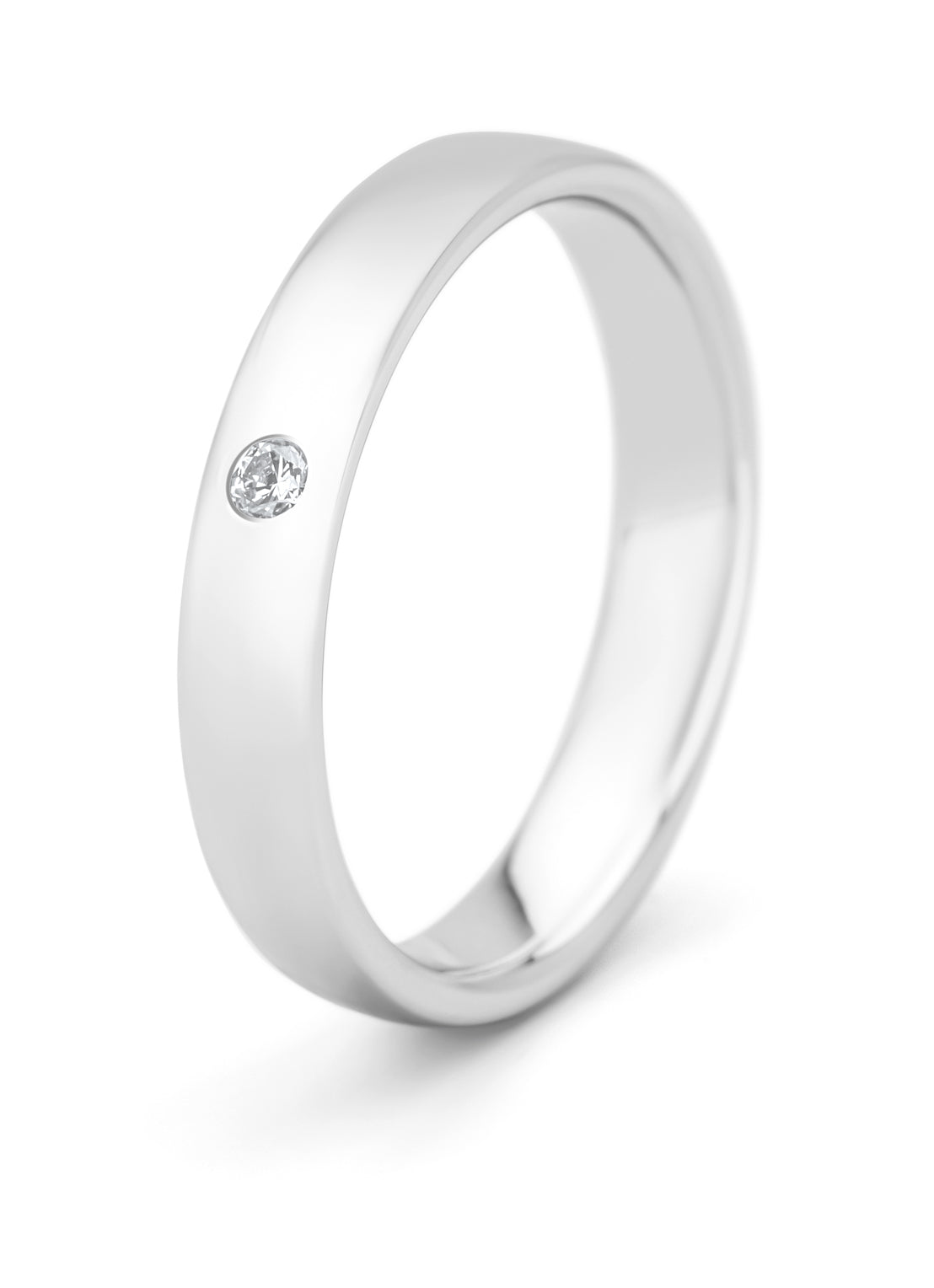 Witgouden 14 kt trouwring, Wedding
