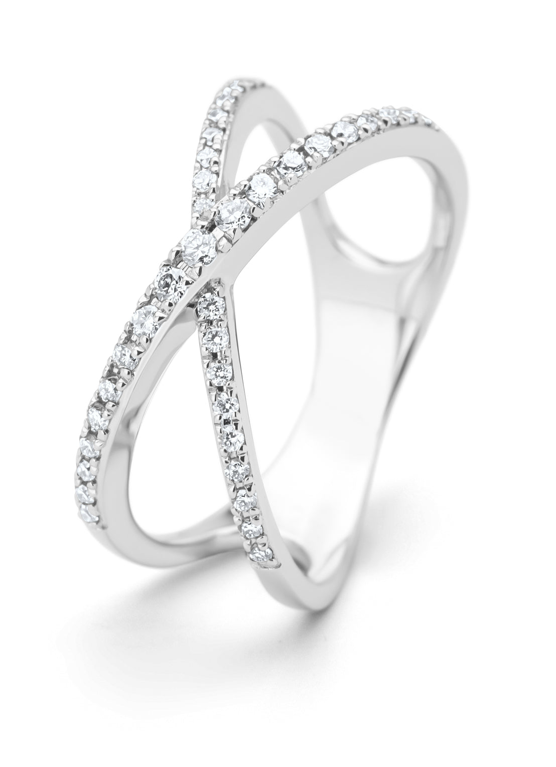 Witgouden ring, 0.25 ct diamant, Like a star