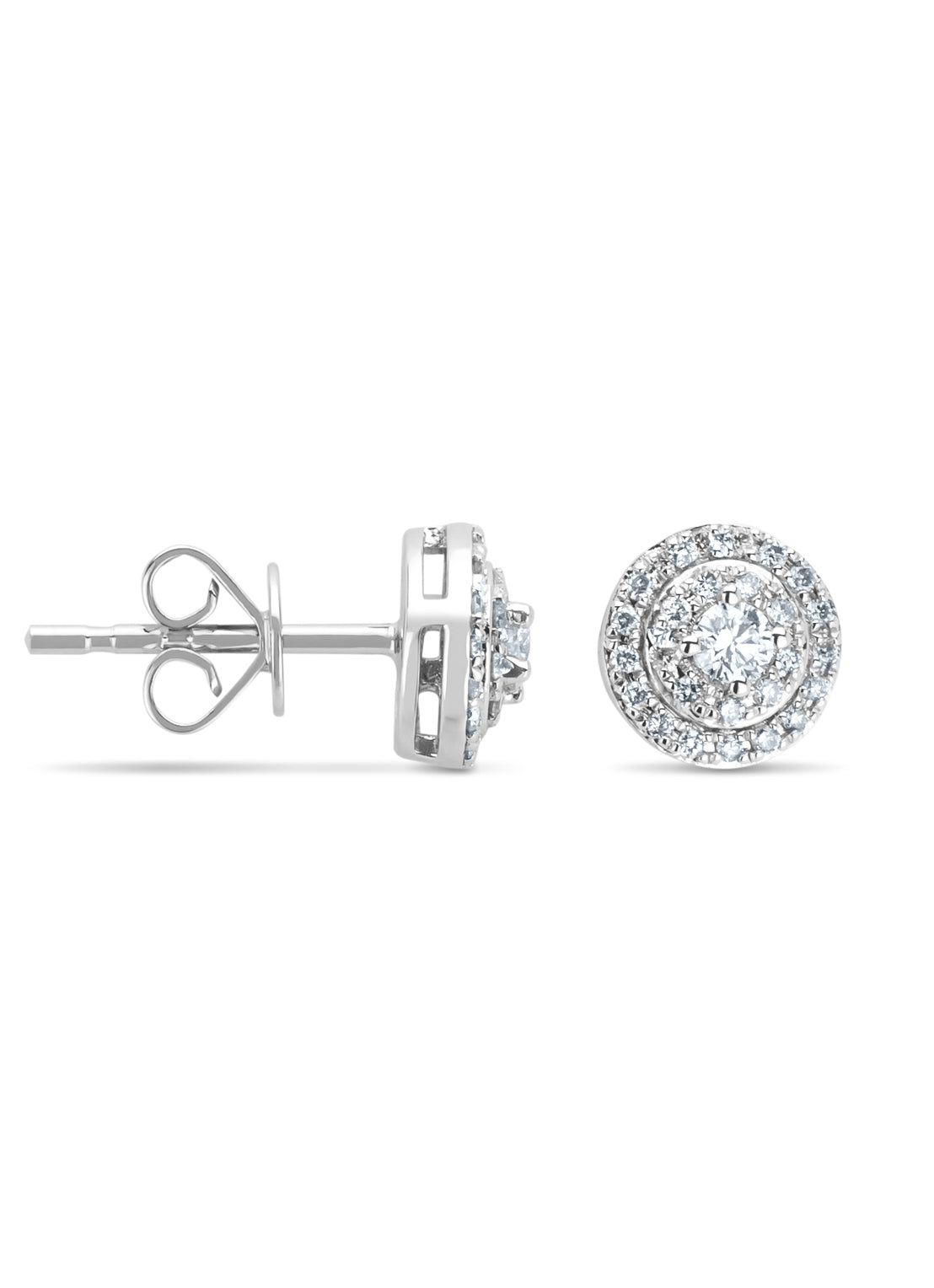White gold ear jewelry, 0.28 CT Diamond, Petite Romance