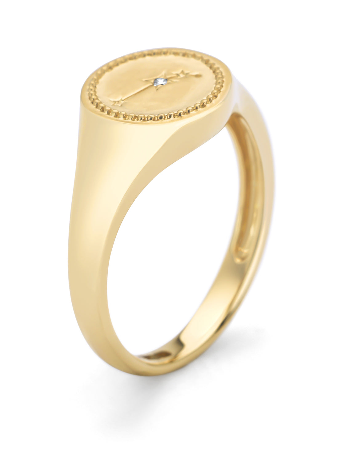 Geelgouden zegelring, Zodiac-Aries (Ram)