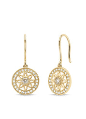 Birthstones Yellow gold earrings Diamond (April)