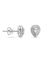 White gold ear jewelry, 0.36 ct diamond, petite romance