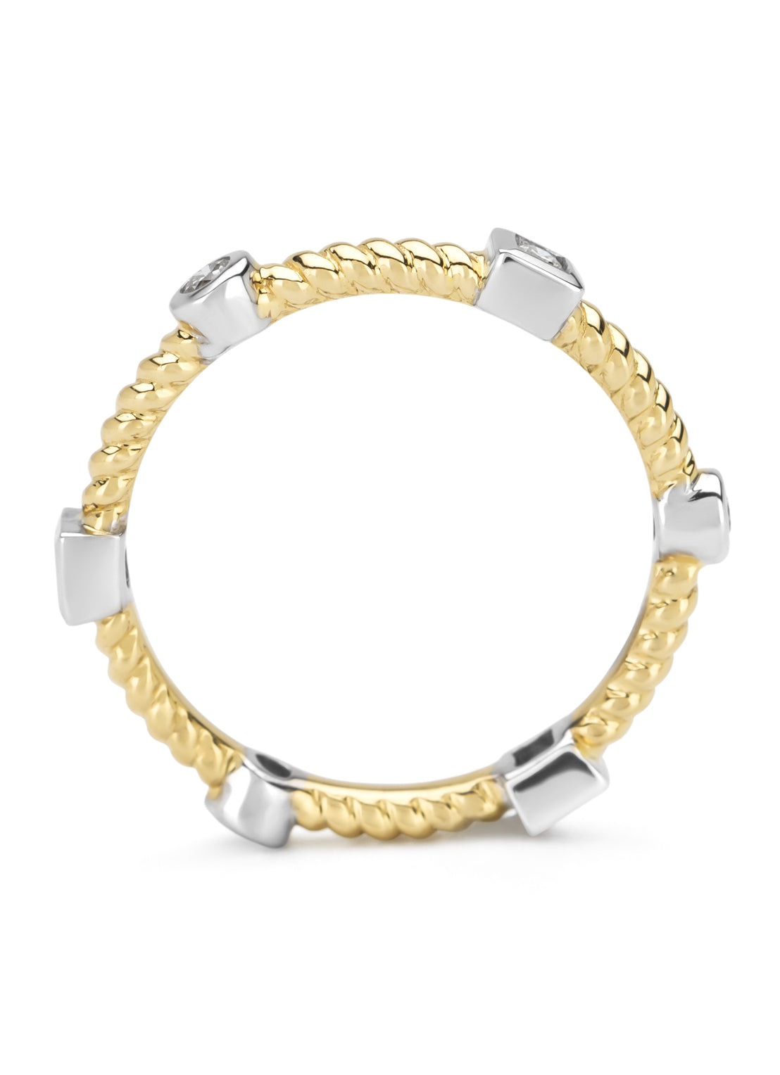 Gouden ring, 0.18 ct diamant, Ensemble