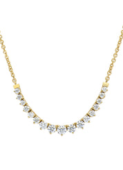 Geelgouden collier, 1.10 ct diamant, Hearts & Arrows