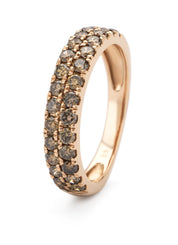 Roségouden Ring, 1.02 CT Diamant, Ensemble