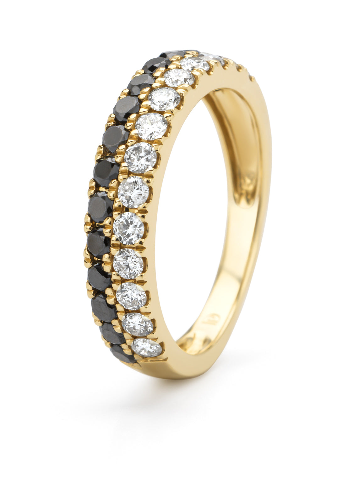 Yellow gold ring, 1.07 ct diamond, ensemble