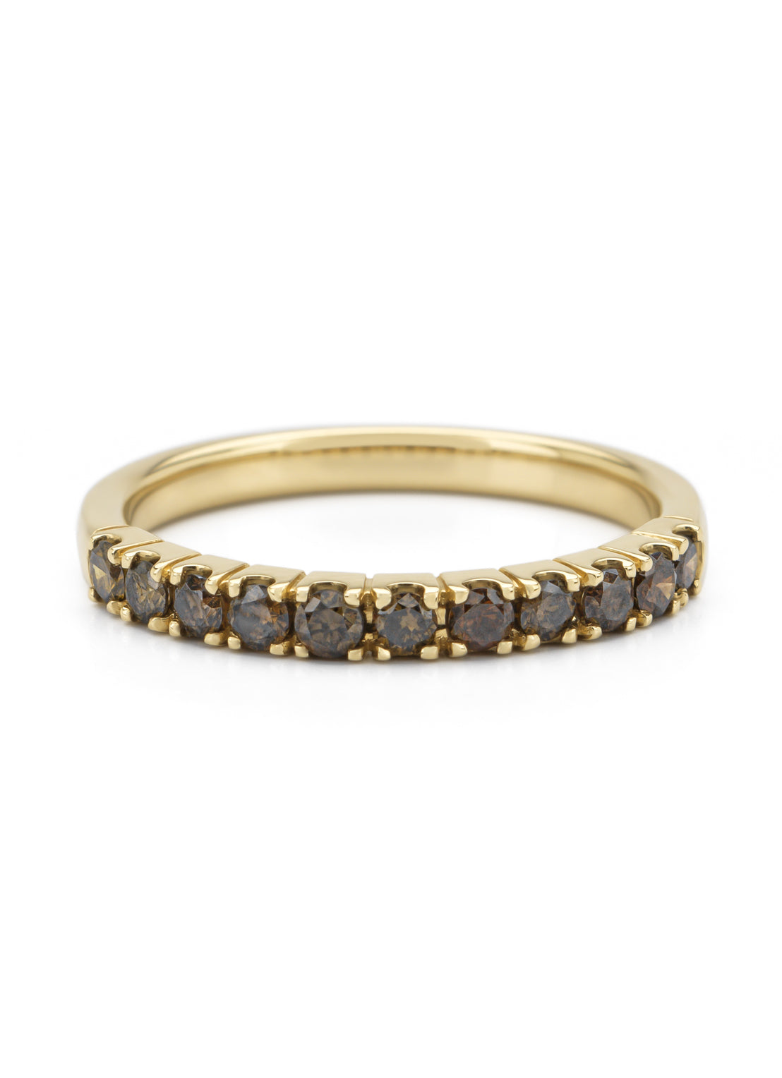 Yellow gold ring, 0.41 ct diamond, ensemble