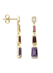 Geelgouden oorsieraden, 1.52 ct paarse amethist, Gallery
