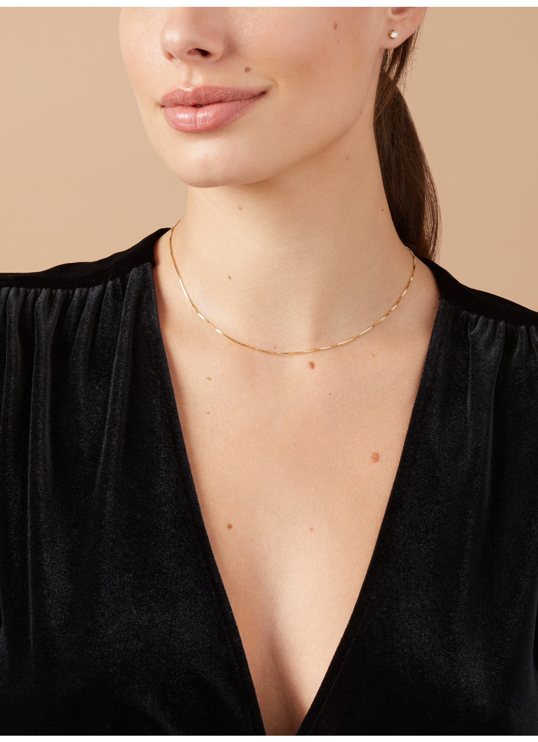Geelgouden venetiaans lengtecollier Timeless Treasures 42cm