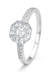 White gold ring, 0.55 ct diamond, Since 1904