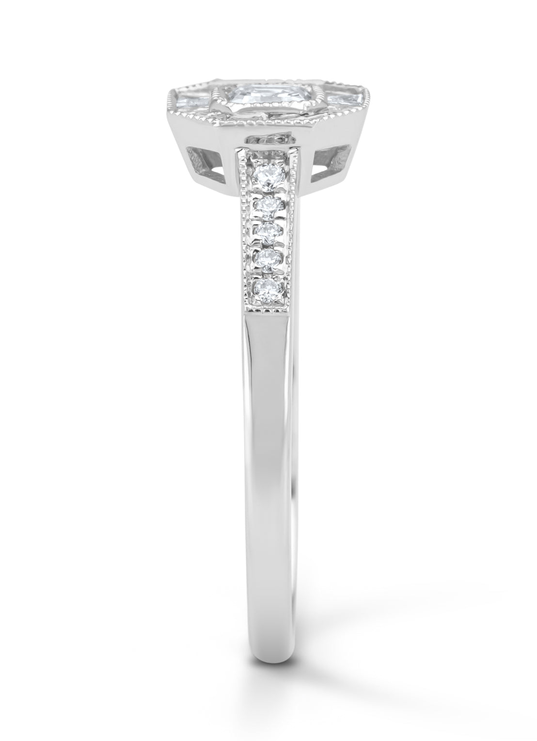 White gold ring, 0.55 ct diamond, Since 1904