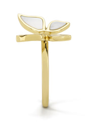 Geelgouden vlinder ring Butterfly Kisses