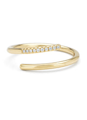 Yellow gold ring, 0.04 ct diamond, la dolce vita