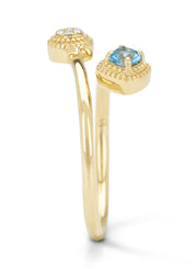 Geelgouden ring, 0.15 ct topaas, La Dolce Vita