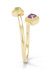 Geelgouden ring, 0.12 ct paarse amethist, La Dolce Vita