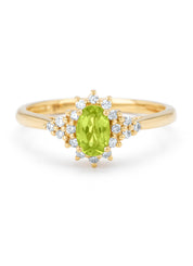 Geelgouden ring, 0.48 ct peridoot, Colors