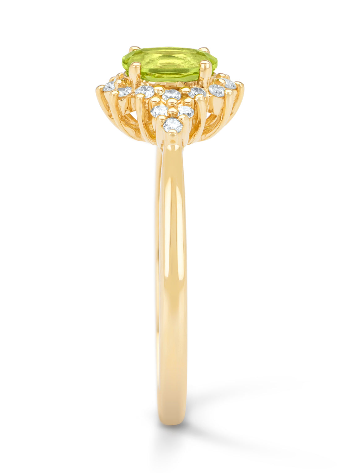 Geelgouden ring, 0.48 ct peridoot, Colors