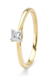 Gouden ring, 0.20 ct diamant, Starlight