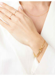 Yellow gold bracelet timeless treasures