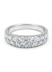 White gold ring, 1.05 CT Diamant, Caviar