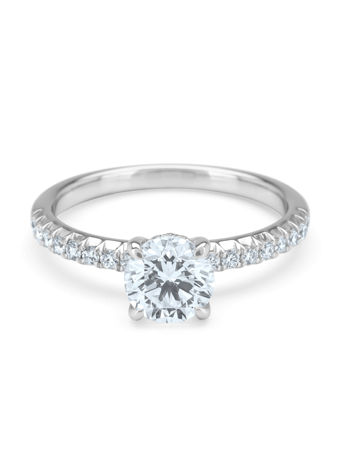 Witgouden ring, 1.25 ct diamant, Solitair