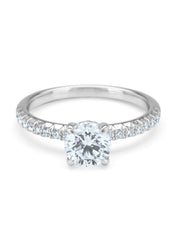 Witgouden ring, 1.25 ct diamant, Solitair