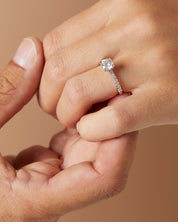 Witgouden ring, 1.25 ct diamant, Solitair