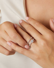 Witgouden ring, 1.25 ct diamant, Solitair