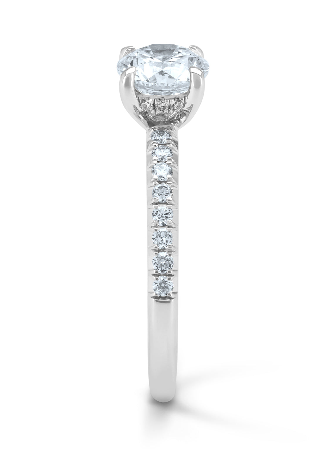 Witgouden ring, 1.25 ct diamant, Solitair