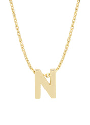 Geelgouden hanger N, Alphabet