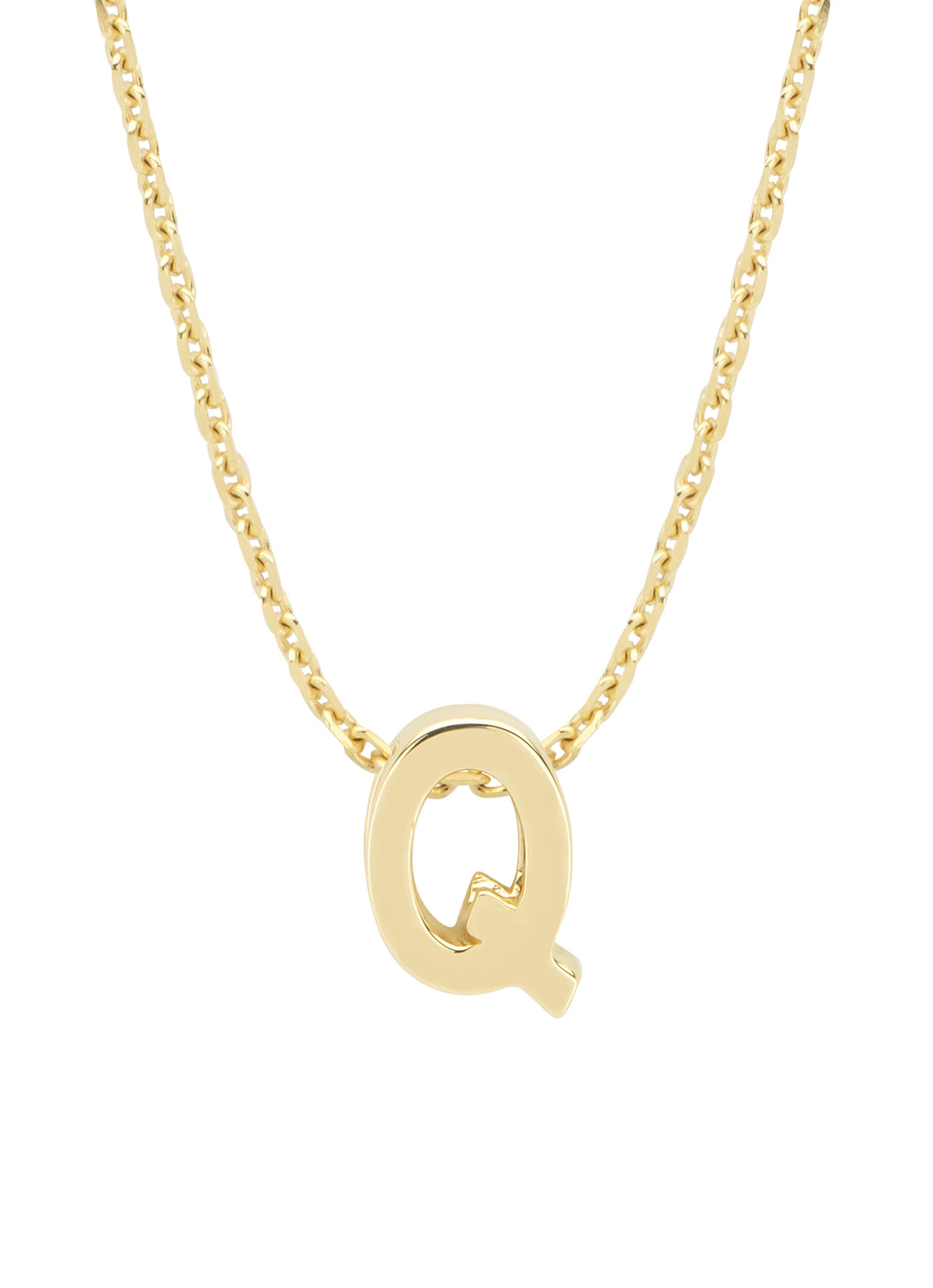 Geelgouden hanger Q, Alphabet
