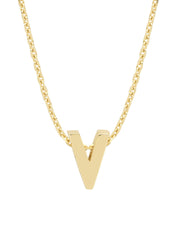 Geelgouden hanger V, Alphabet