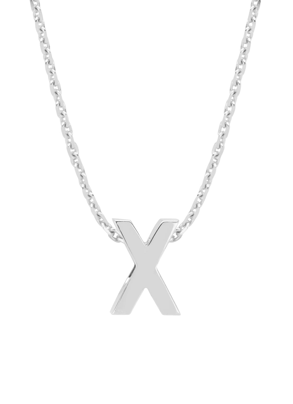 White gold pendant X, Alphabet