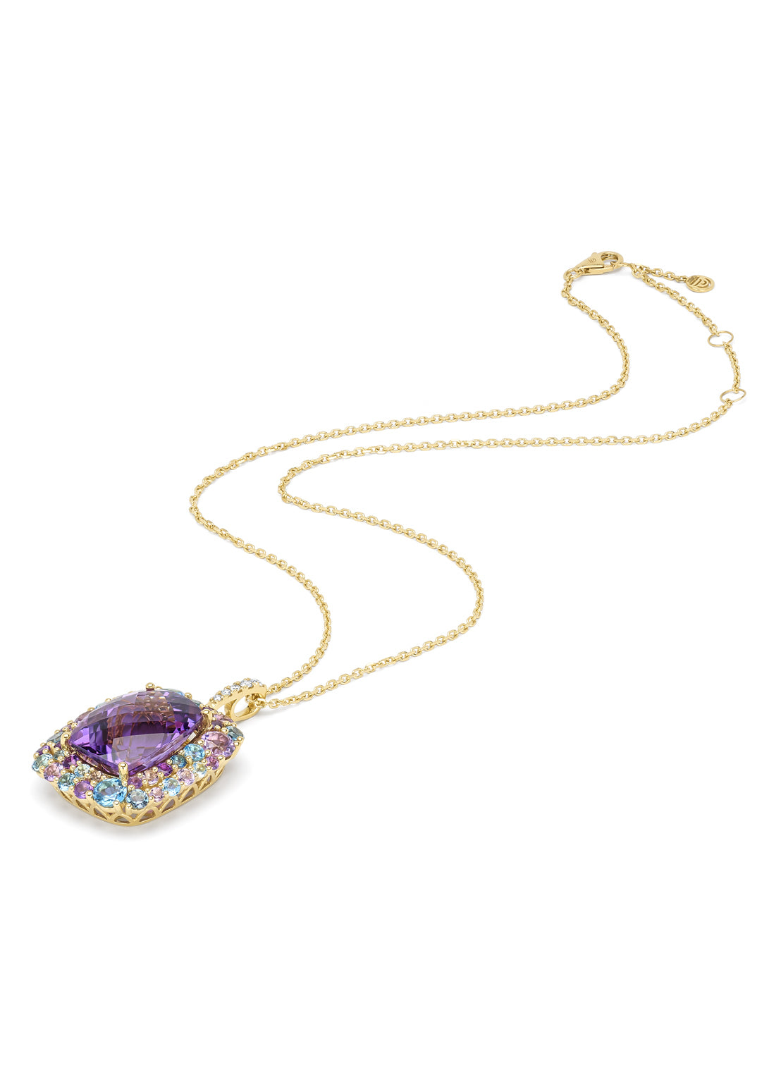 Geelgouden collier, 20.39 ct paarse amethist, Gallery