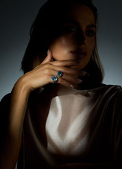 Witgouden ring, 5.27 ct aquamarijn, Gallery